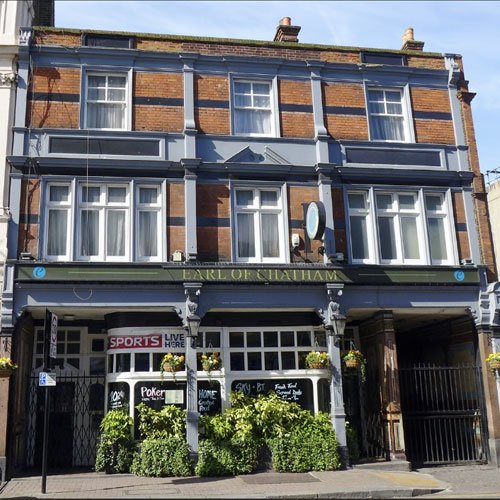 Outside of the Earl of Chatham in Woolwich, London