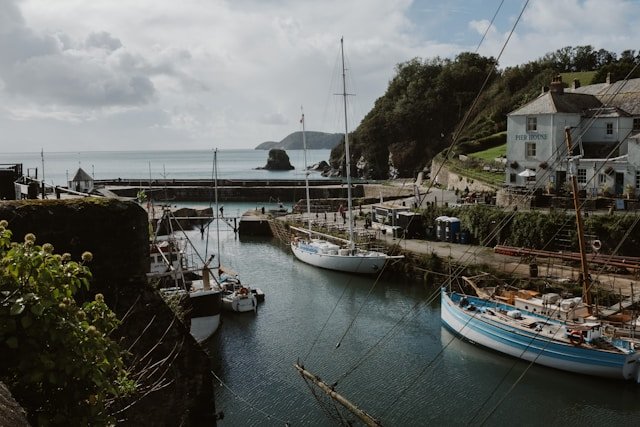 Boats in Charlestown, Cornwall