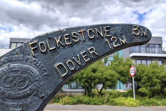 A signpost in Hythe, Kent